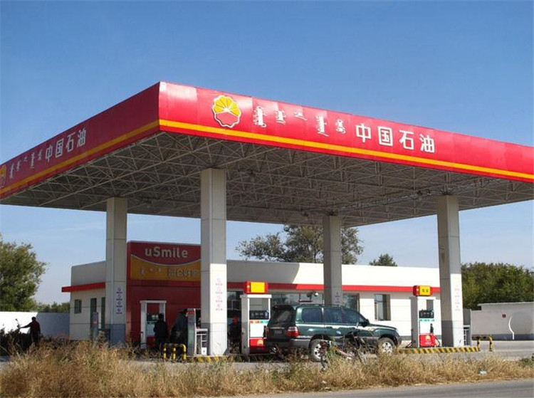 青铜峡加油站钢结构网架案例1
